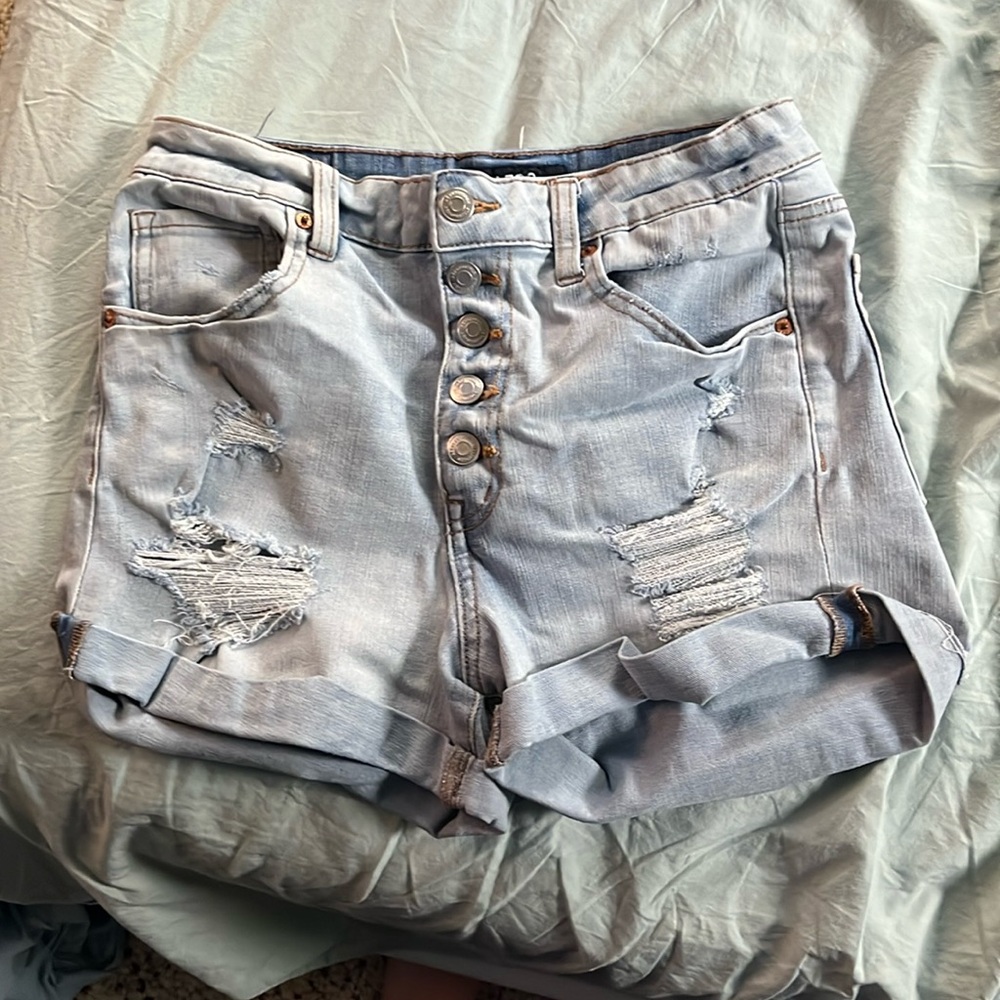 aeropostale super high rise midi shorts